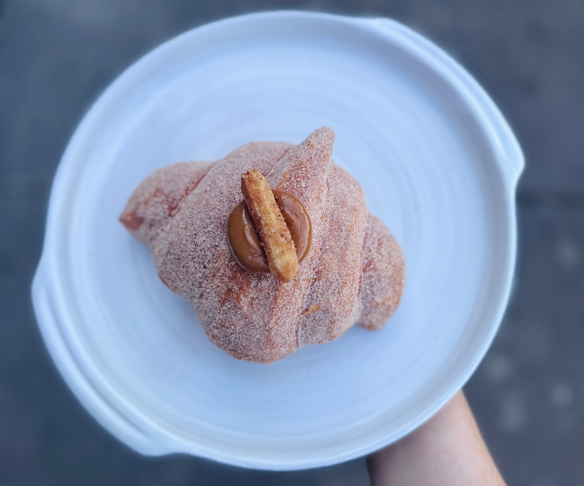 Churros Croissant with Cinnamon Sugar Cream Filling
