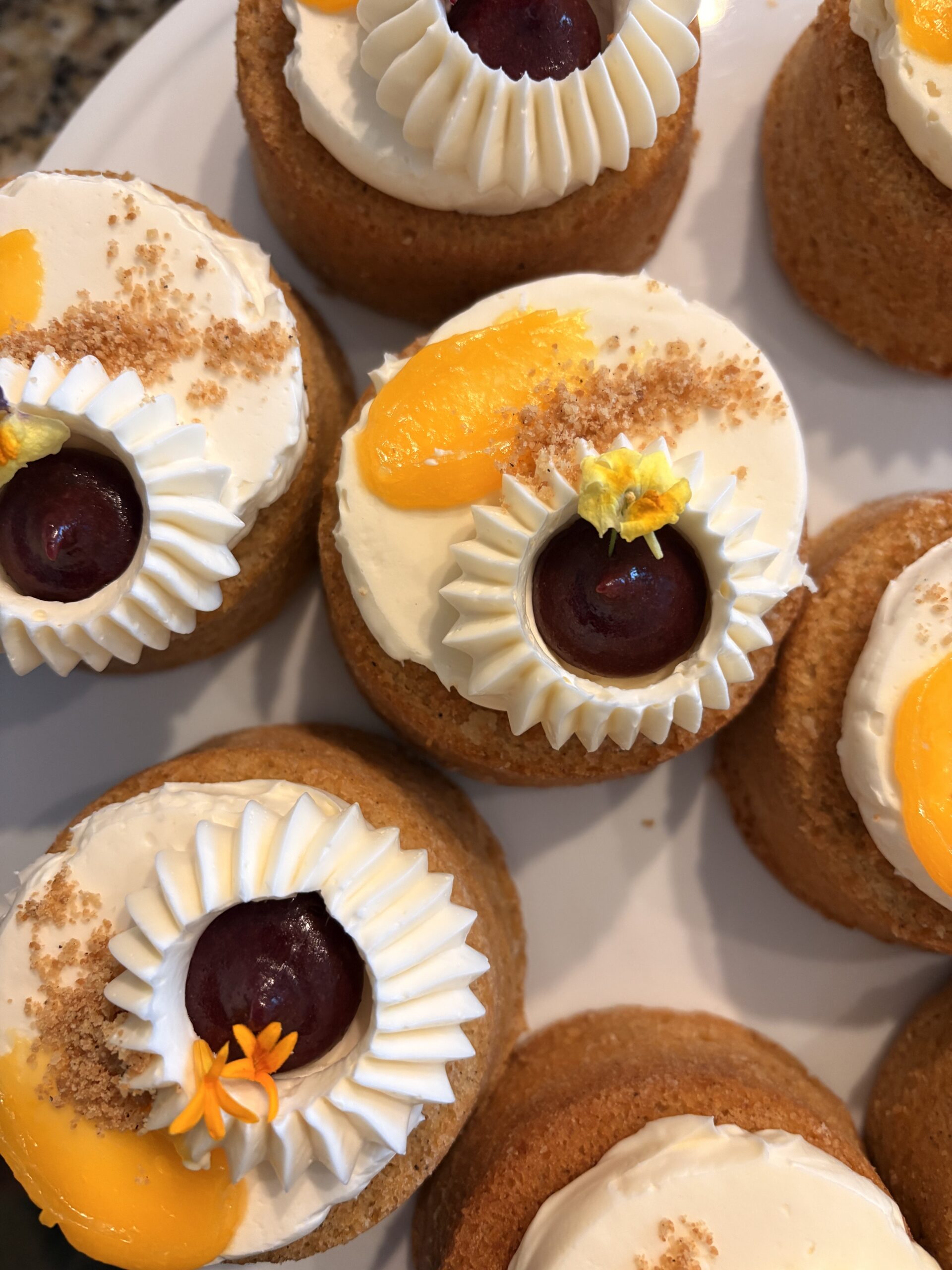 Earl Grey Tea Cake w/ Blackberry + Lemon Curd and Honey Buttercream