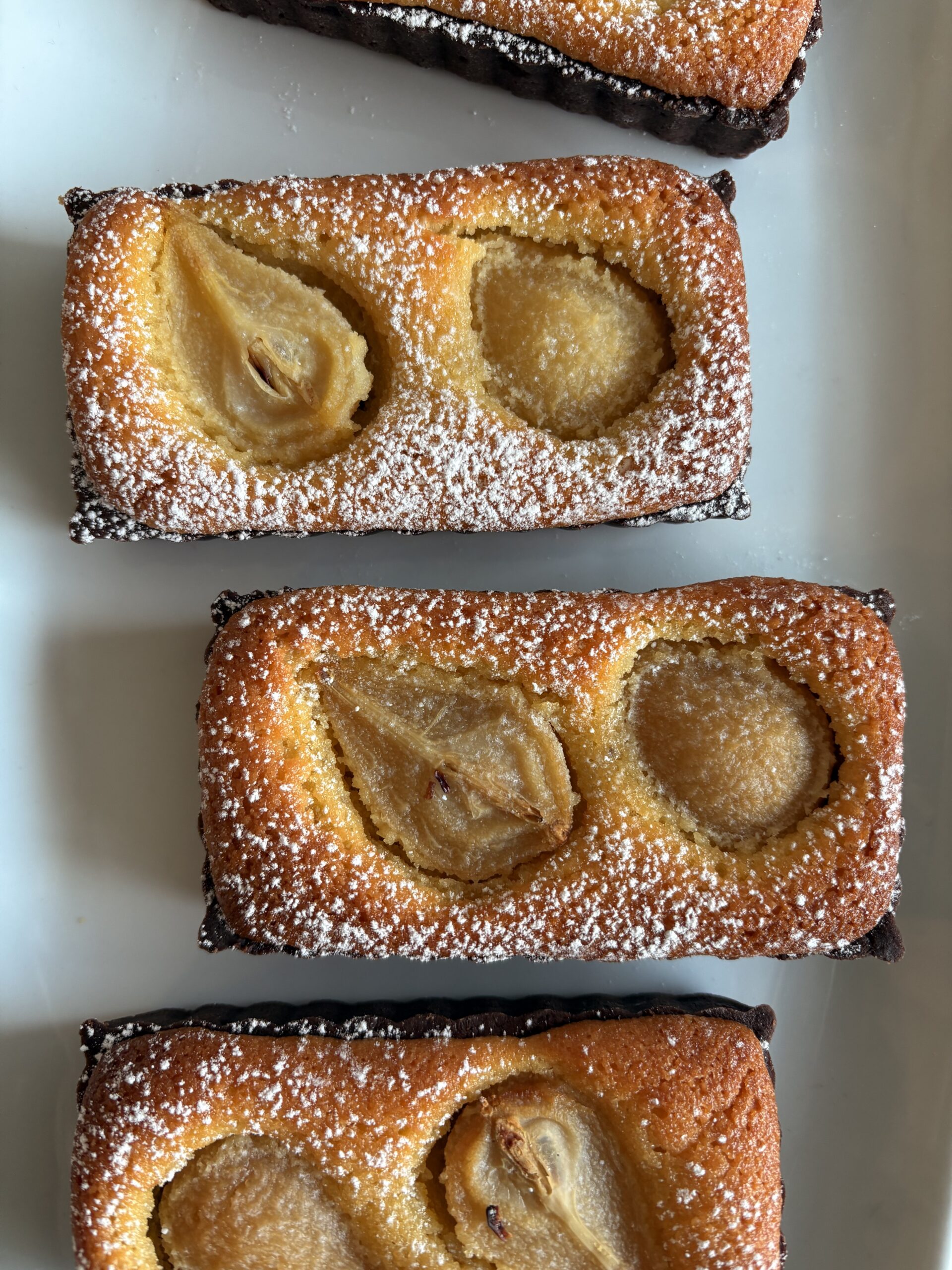 Pear Frangipane Tart with Chocolate Crust