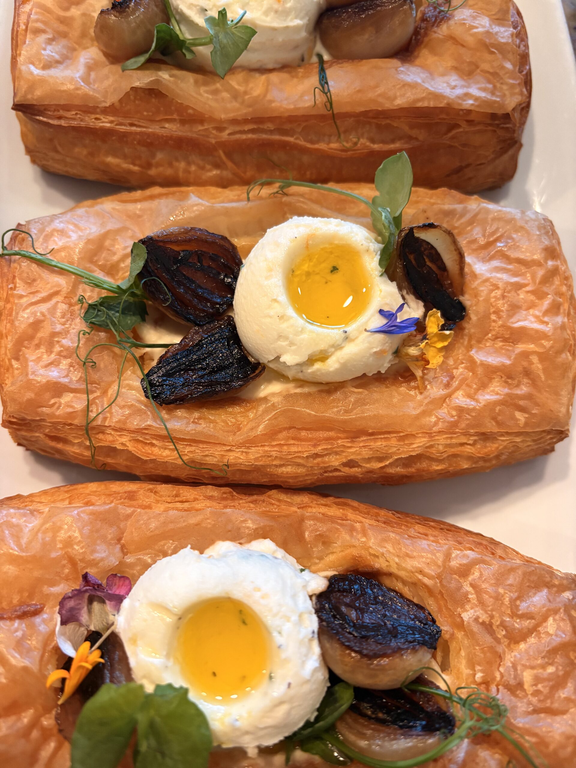 Spring Onion Ricotta Croissant