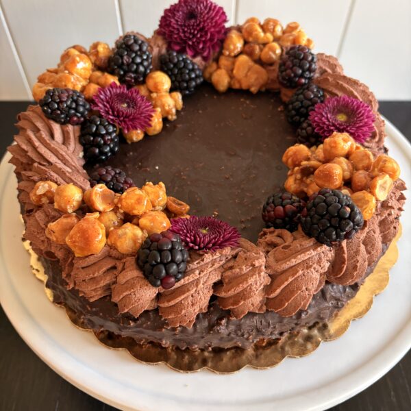 Chocolate Hazelnut Flourless Torte - slice