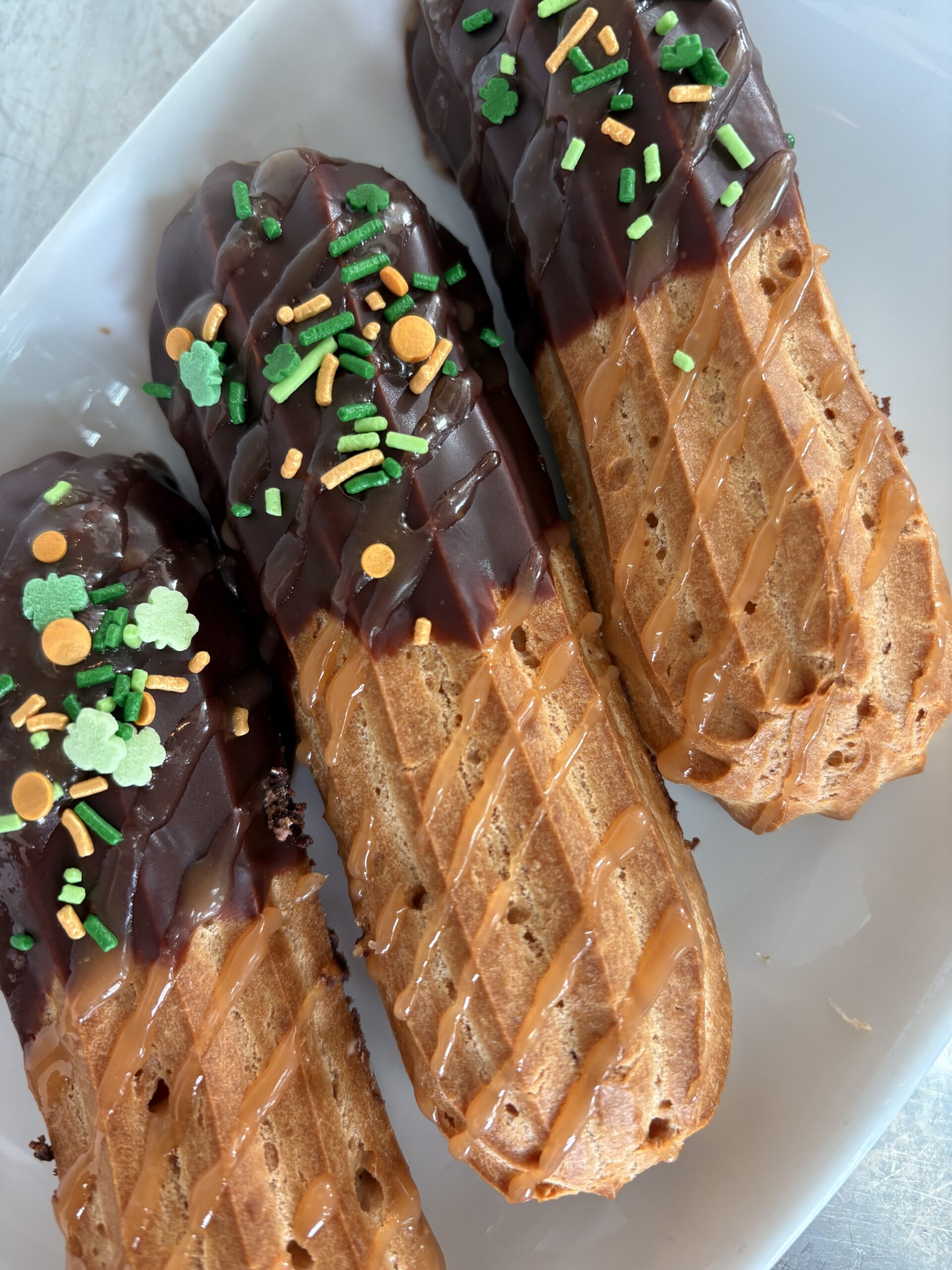 Caramel Chocolate Eclair