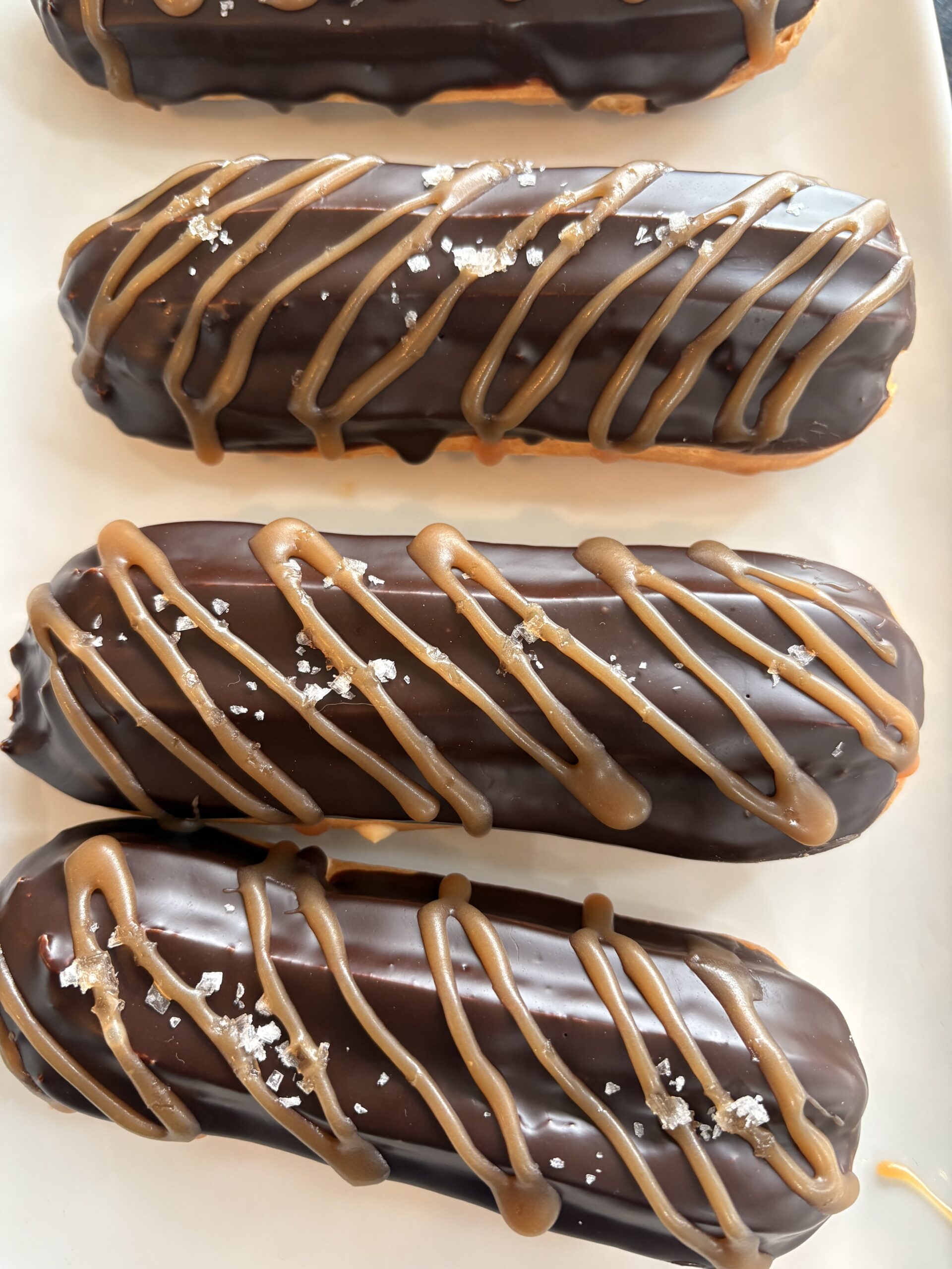 Vanilla Bean Eclairs w/ Pistachios