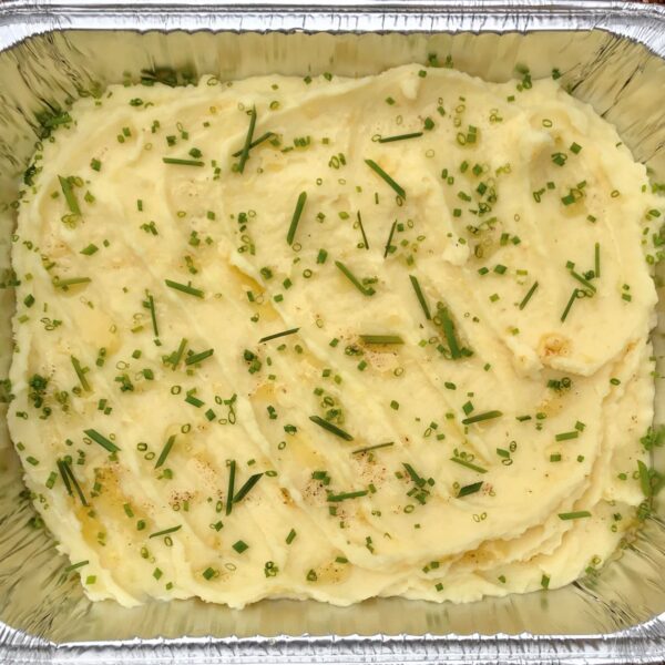 Roasted Garlic Mashed Potatoes with Creme Fraiche & Chives (Serves 6-8)