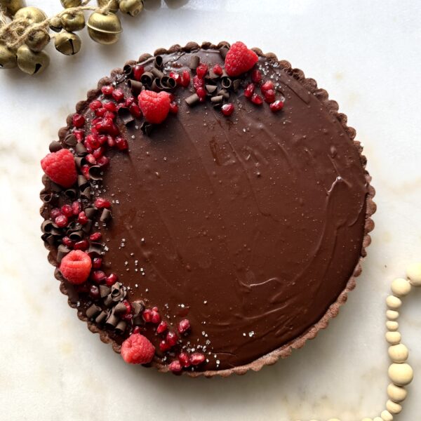 Pomegranate Ganache Tart - serves 10-12