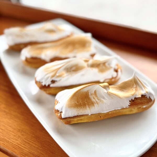 Strawberries and Cream White Chocolate Eclair
