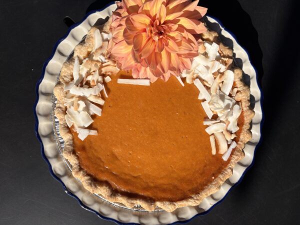 Sweet Potato Coconut Pie - slice