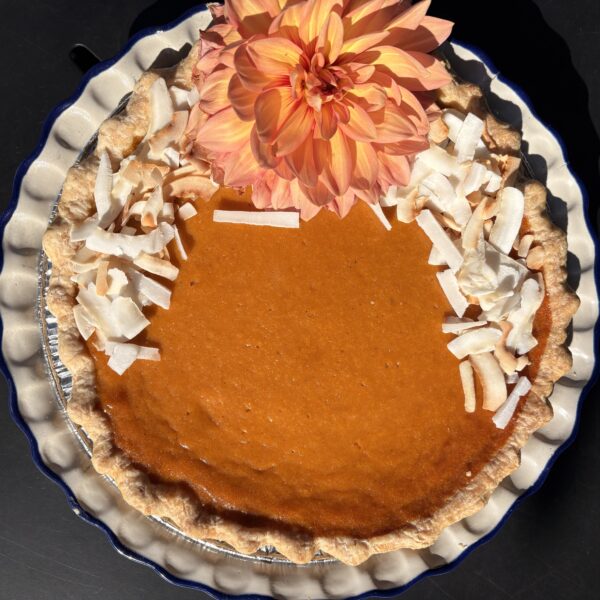 Sweet Potato Coconut Pie - slice