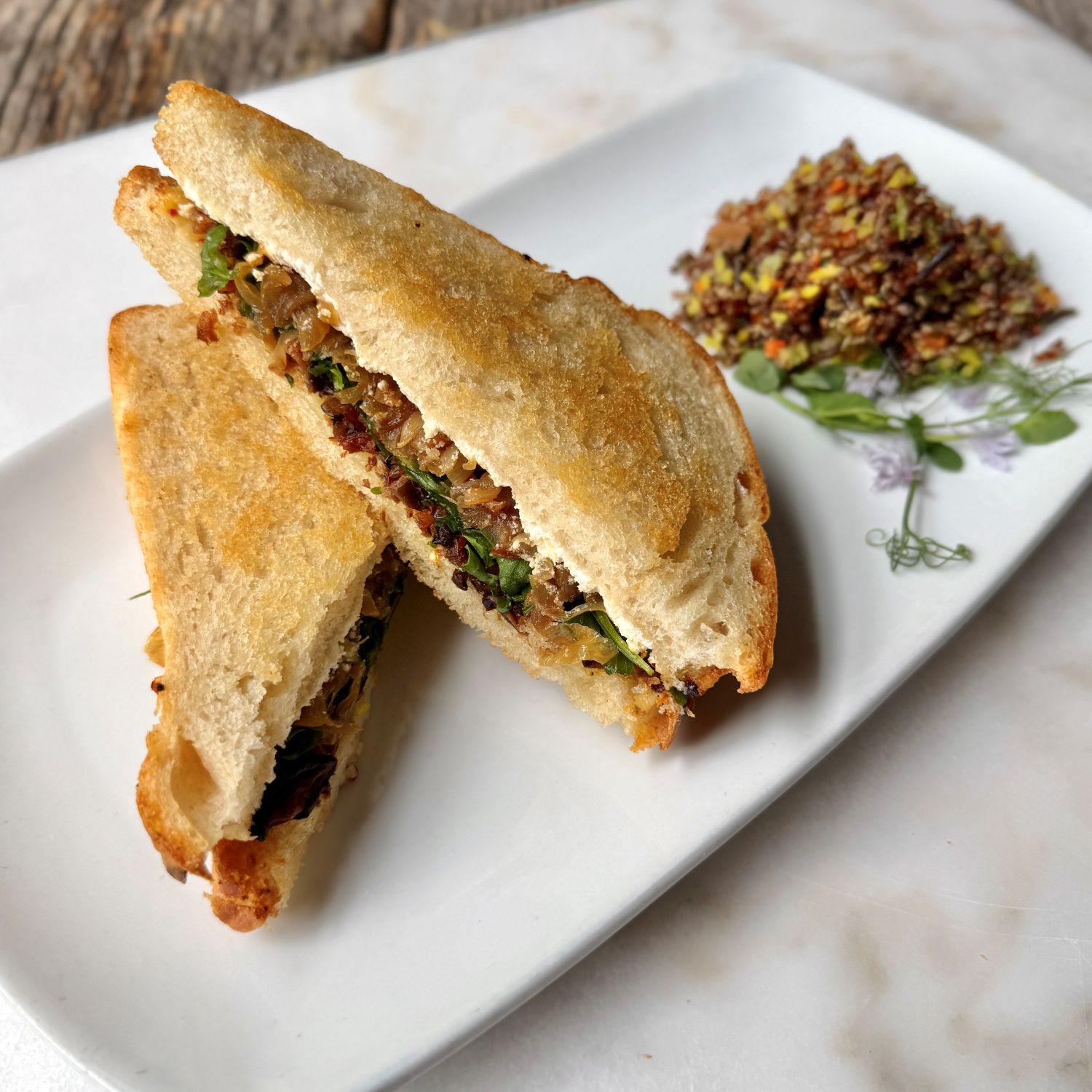 Mushroom & Goat Cheese Sandwich (Vegetarian)