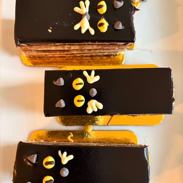 Black Cat Hazelnut Mocha Opera Cake