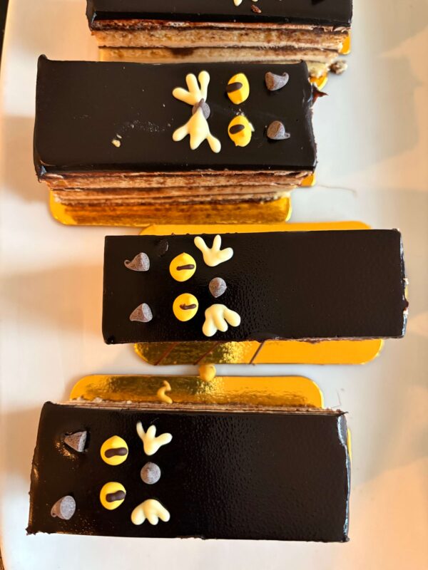 Black Cat Hazelnut Mocha Opera Cake