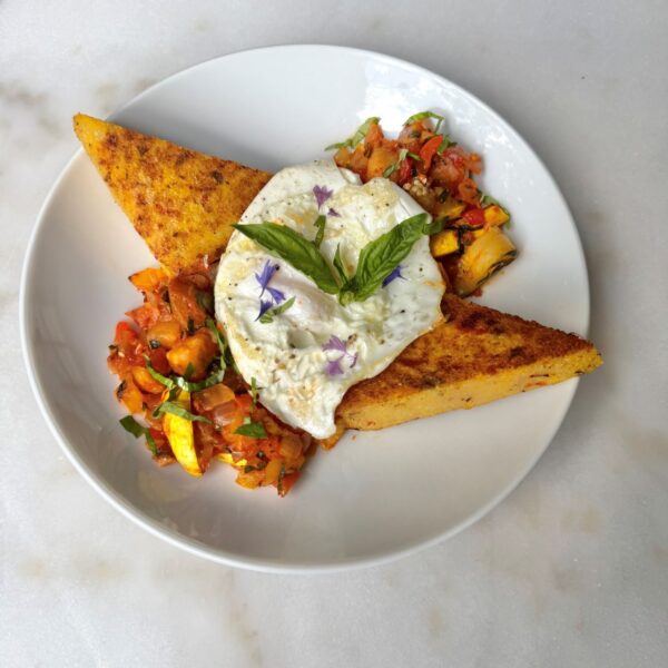 Ratatouille Polenta Cake (Vegetarian/GF)