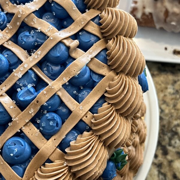 Blueberry Pecan Cake - slice