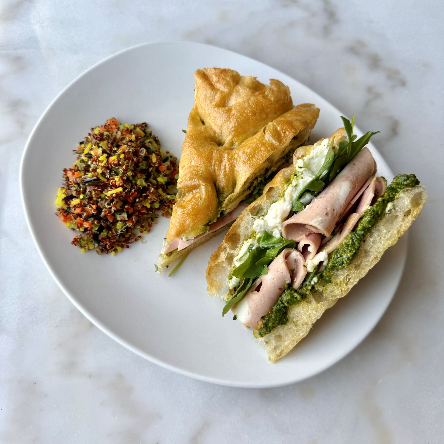 Mortadella + Burrata  Sandwich