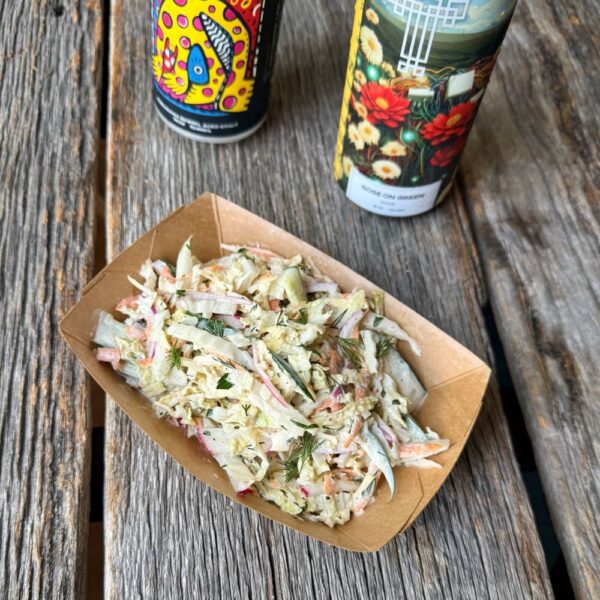 Sesame Napa Cabbage Slaw + Pickled Cucumbers, Radish, Carrots (GF)