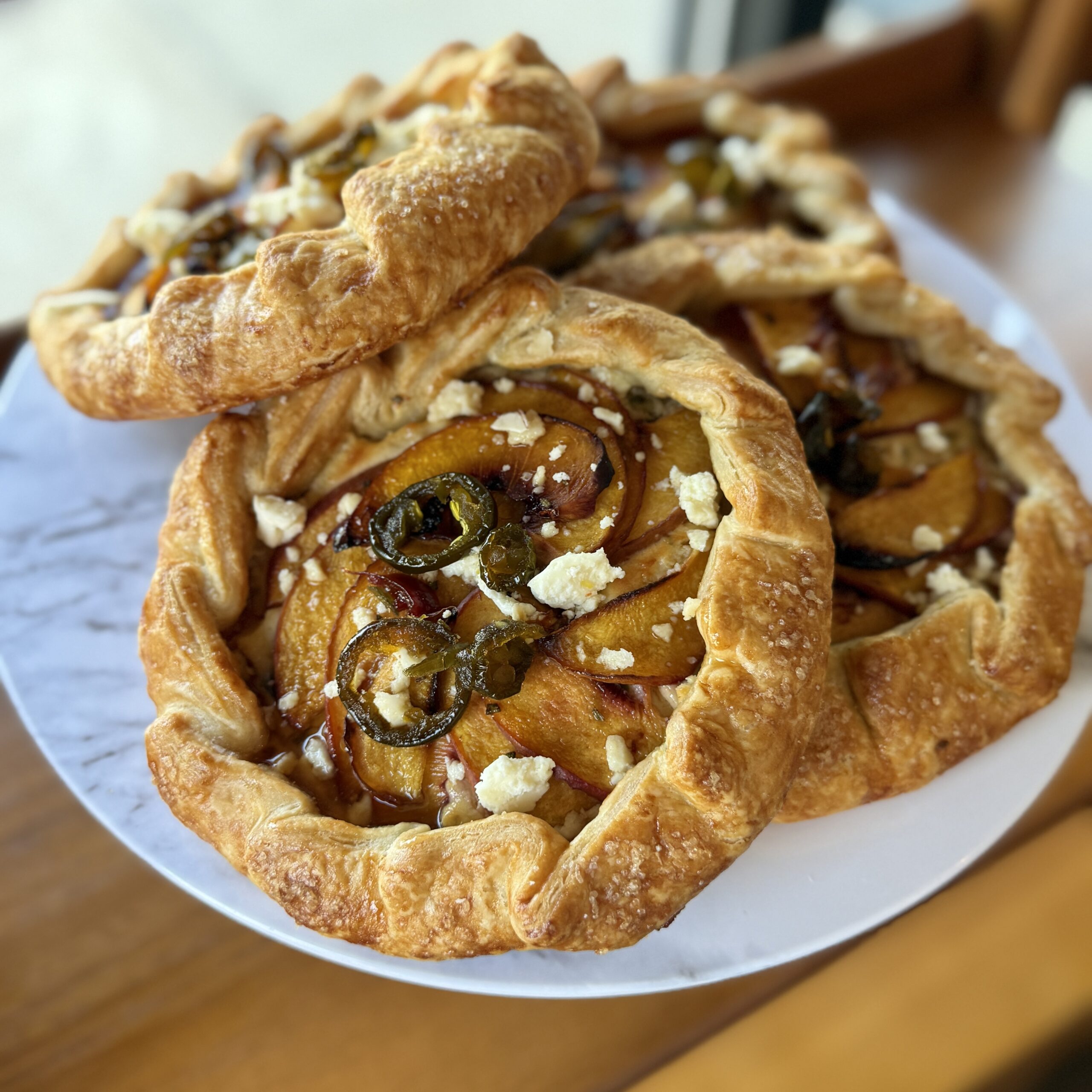 Peach Jalapeno Cream Cheese Galette