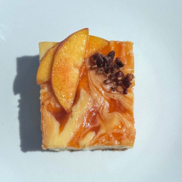 Peach Pecan Cheesecake Bar