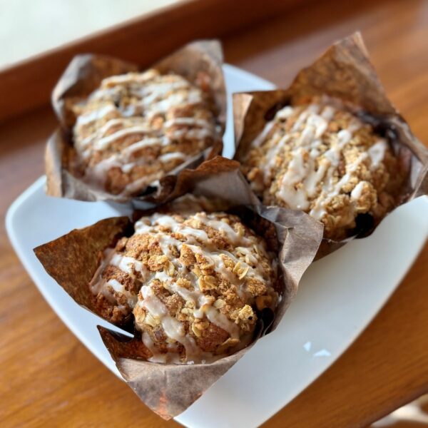 Pumpkin Chocolate Chip Muffin with Walnut Streusel