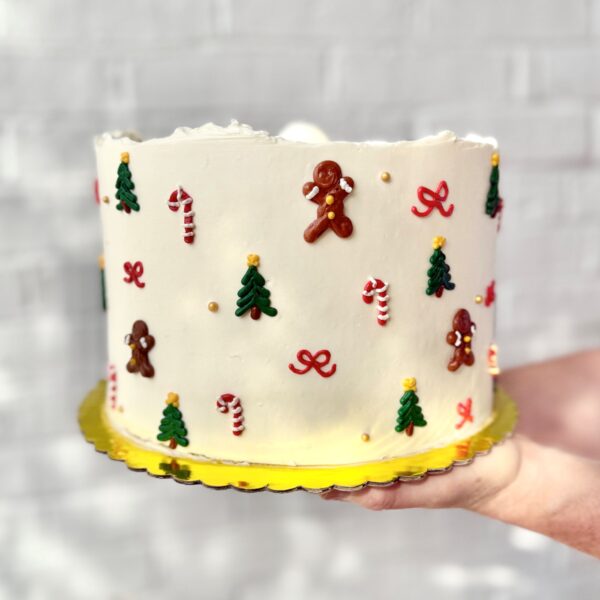 Cutesy Christmas Cake (8" - Serves 10-16)