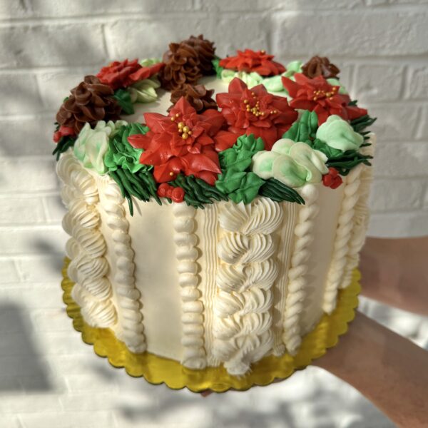 Poinsetta Sweater Cake (8" - Serves 10-16)