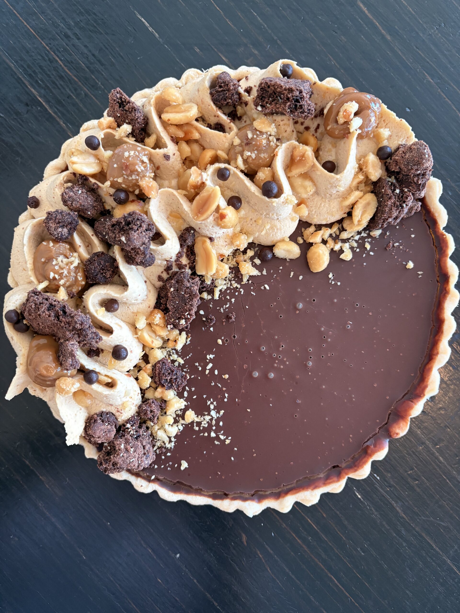 6 inch Chocolate Peanut Butter Ganache Tart - discount
