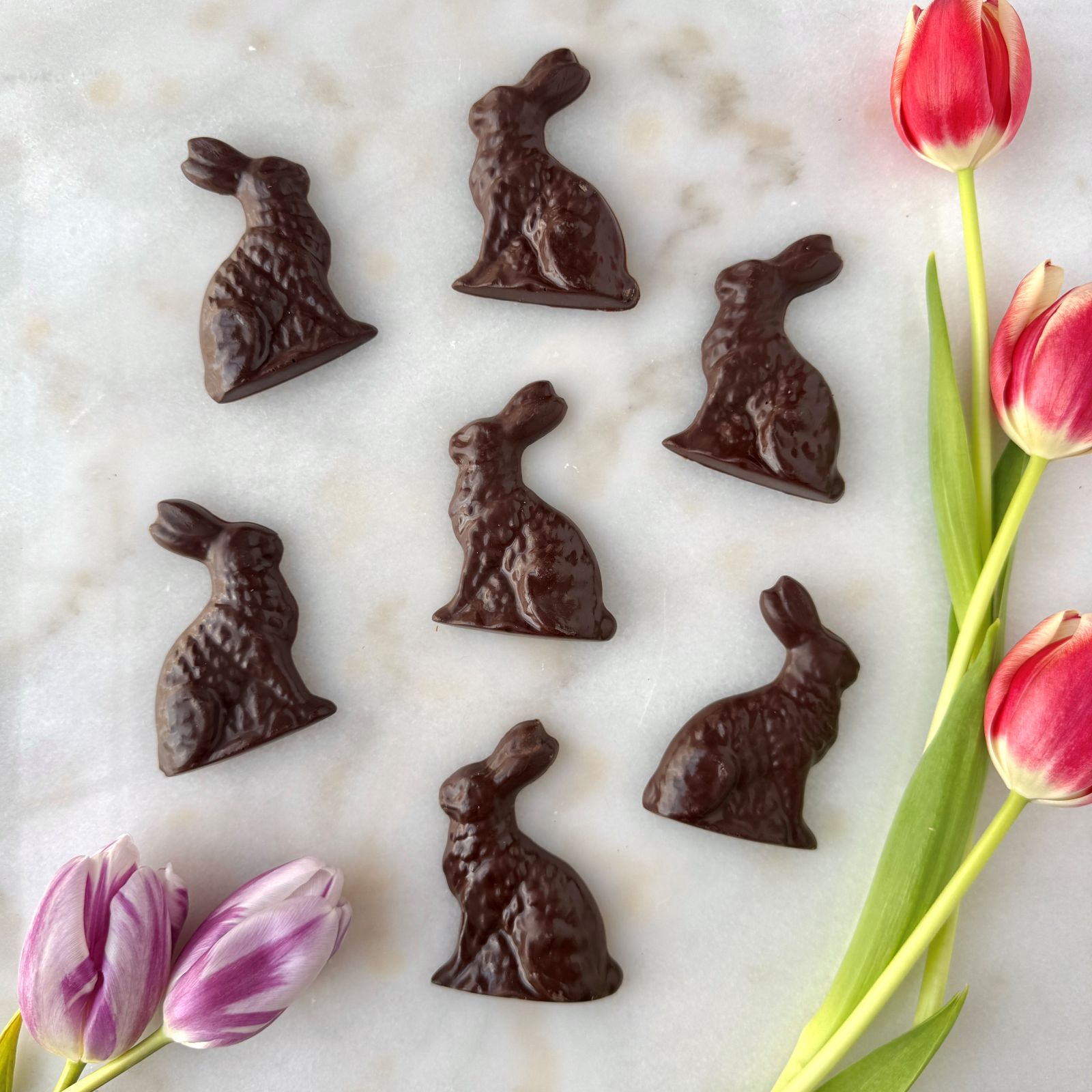 Small Chocolate Bunnies (2ct - Dark or Milk Chocolate)