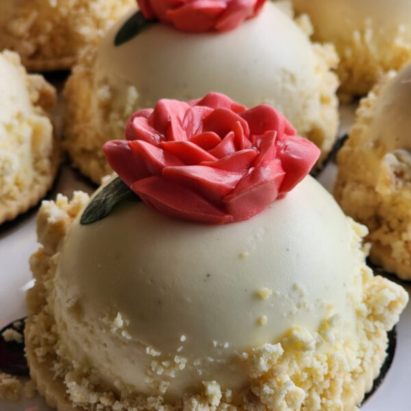 White Chocolate Vanilla Bean Mousse Bombe