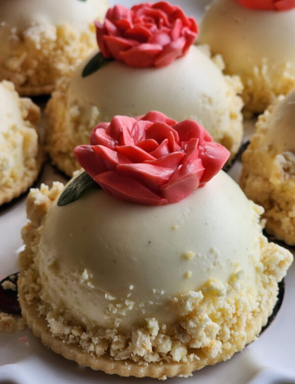 White Chocolate Vanilla Bean Mousse Bombe