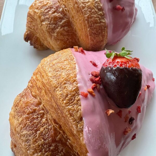 Strawberry Cream Croissant with Ruby Chocolate