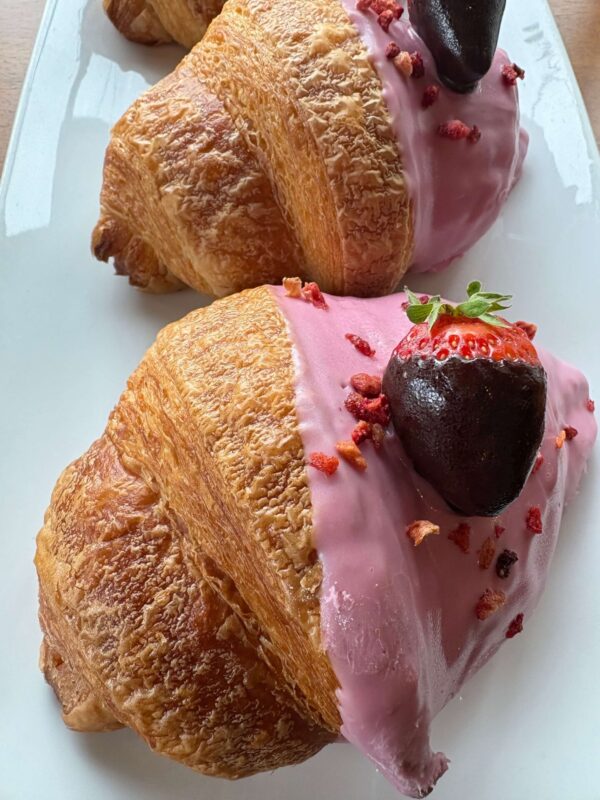 Strawberry Cream Croissant with Ruby Chocolate