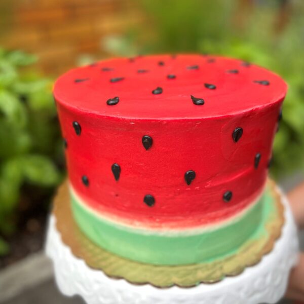 Summer Soiree Cake (6" - Red Velvet, Vanilla, Pistachio)