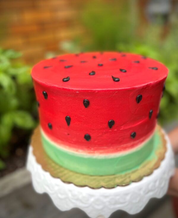 Summer Soiree Cake (6" - Red Velvet, Vanilla, Pistachio)