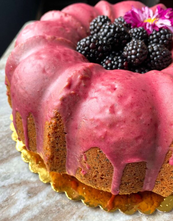 Blackberry Poppyseed Pound Cake + Honey Chamomile Chantilly Slice - Image 2