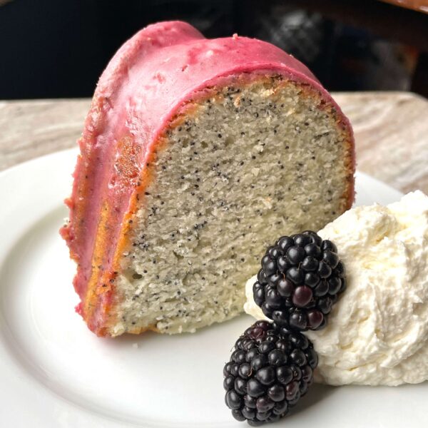 Blackberry Poppyseed Pound Cake + Honey Chamomile Chantilly Slice - Image 3