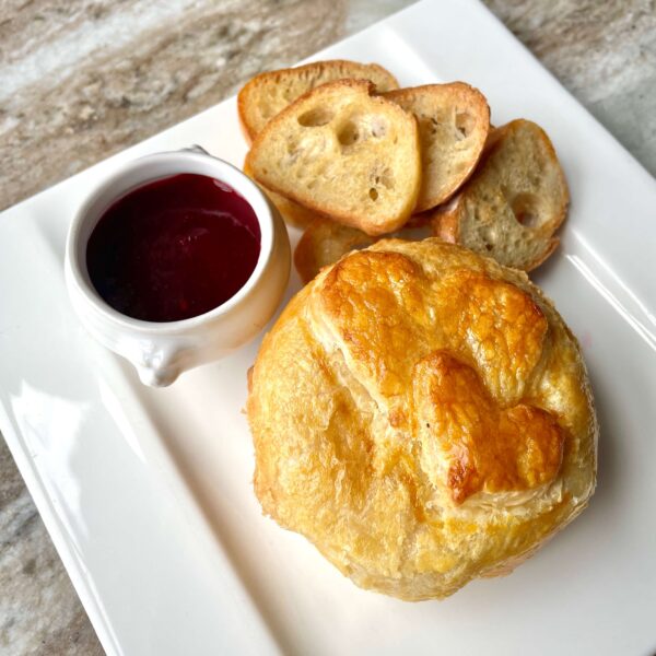 Baked Brie with Raspberry Jalapeño Jam