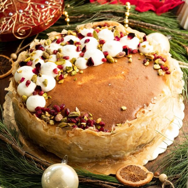 Chocolate Orange Cheesecake with Candied Hazelnuts - Slice