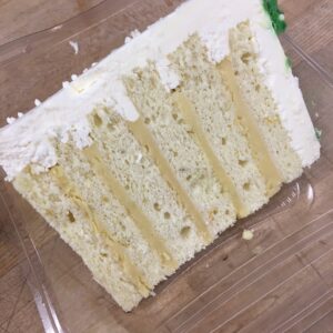 Hummingbird Cake with Eggnog Ganache - slice